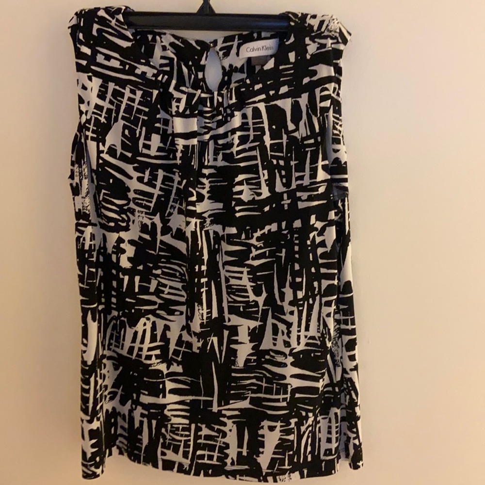 CLAVIN KLEIN BLACK&WHITE BLOUSE